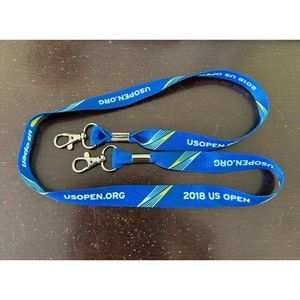 2018 US OPEN Neck Strap, Key Ring, Landyard ID Badge Holder Blue 38" Long -NEW